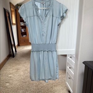 Rails Light Blue Button-Down Mini Dress